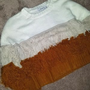 Fringe pullover sweater